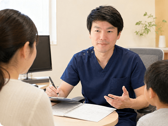 医師による診察と支援方針のご説明のイメージ