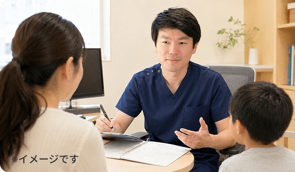 医師による診察と支援方針のご説明のイメージ